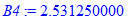 B4 := 2.531250000