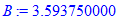 B := 3.593750000