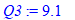 Q3 := 9.1