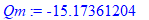 Qm := -15.17361204