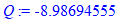 Q := -8.98694555