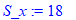 S_x := 18