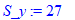 S_y := 27