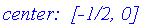 `name of the object:  gr1\nform of the object:  hyperbola2d\ncenter:  [-1/2, 0]\nfoci:  [[-1/2-3/8*2^(1/2), 0], [-1/2+3/8*2^(1/2), 0]]\nvertices:  [[-1, 0], [0, 0]]\nthe asymptotes:  [1/4*2^(1/2)*U+V+1...