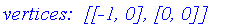 `name of the object:  gr1\nform of the object:  hyperbola2d\ncenter:  [-1/2, 0]\nfoci:  [[-1/2-3/8*2^(1/2), 0], [-1/2+3/8*2^(1/2), 0]]\nvertices:  [[-1, 0], [0, 0]]\nthe asymptotes:  [1/4*2^(1/2)*U+V+1...