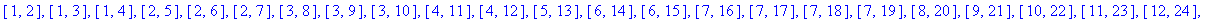 [1, 2], [1, 3], [1, 4], [2, 5], [2, 6], [2, 7], [3, 8], [3, 9], [3, 10], [4, 11], [4, 12], [5, 13], [6, 14], [6, 15], [7, 16], [7, 17], [7, 18], [7, 19], [8, 20], [9, 21], [10, 22], [11, 23], [12, 24],...