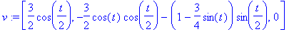 v := vector([3/2*cos(1/2*t), -3/2*cos(t)*cos(1/2*t)-(1-3/4*sin(t))*sin(1/2*t), 0])