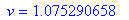 ` v` = 1.075290658