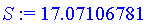 S := 17.07106781