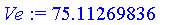 Ve := 75.11269836