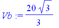 Vb := 20/3*3^(1/2)